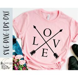 love arrows svg design - love shirt svg file for cricut - valentines day svg - digital download