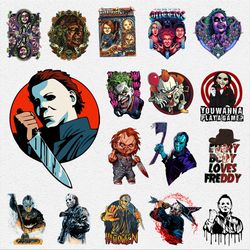 horror killer png 60 designs halloween movies characters clipart high quality png sublimation printable digital download