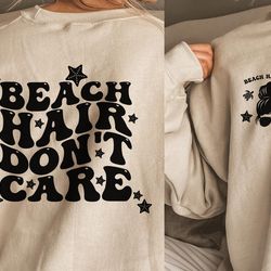 beach hair dont care svg, lake vibes svg, summer shirt gift svg, beach hair svg, camping svg, png cu