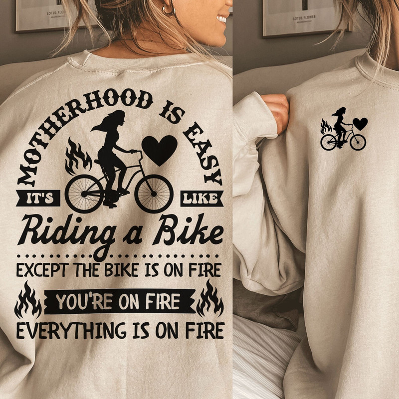 Motherhood is easy svg, It's like riding a bike svg, Motherhood svg, Being a mom is easy svg, Funny motherhood skull svg, Mom Life Svg - 5.jpg