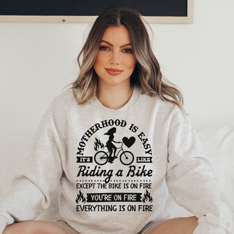 Motherhood is easy svg, It's like riding a bike svg, Motherhood svg, Being a mom is easy svg, Funny motherhood skull svg, Mom Life Svg - 7.jpg