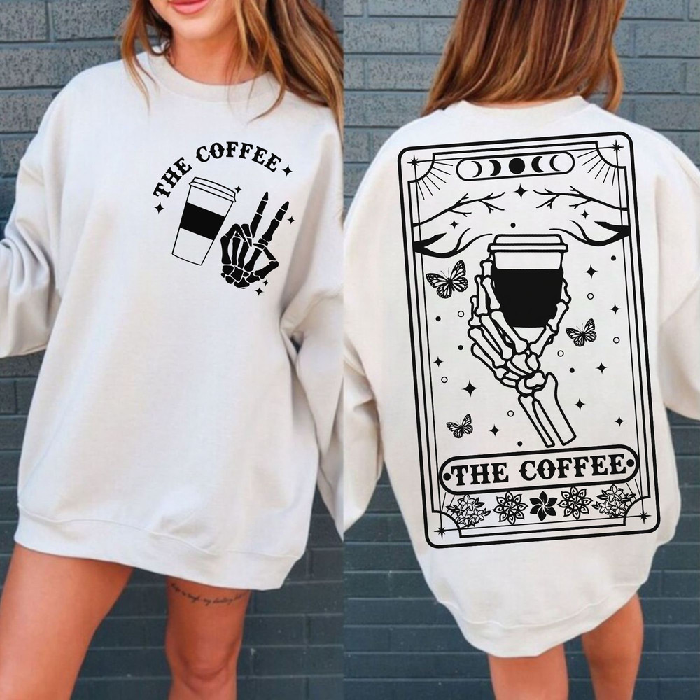 The Coffee Tarot Card SVG, Coffee tarot svg, Skull coffee svg, Coffee tarot card svg, Coffee skull svg, Coffee svg, Coffee lover svg - 1.jpg