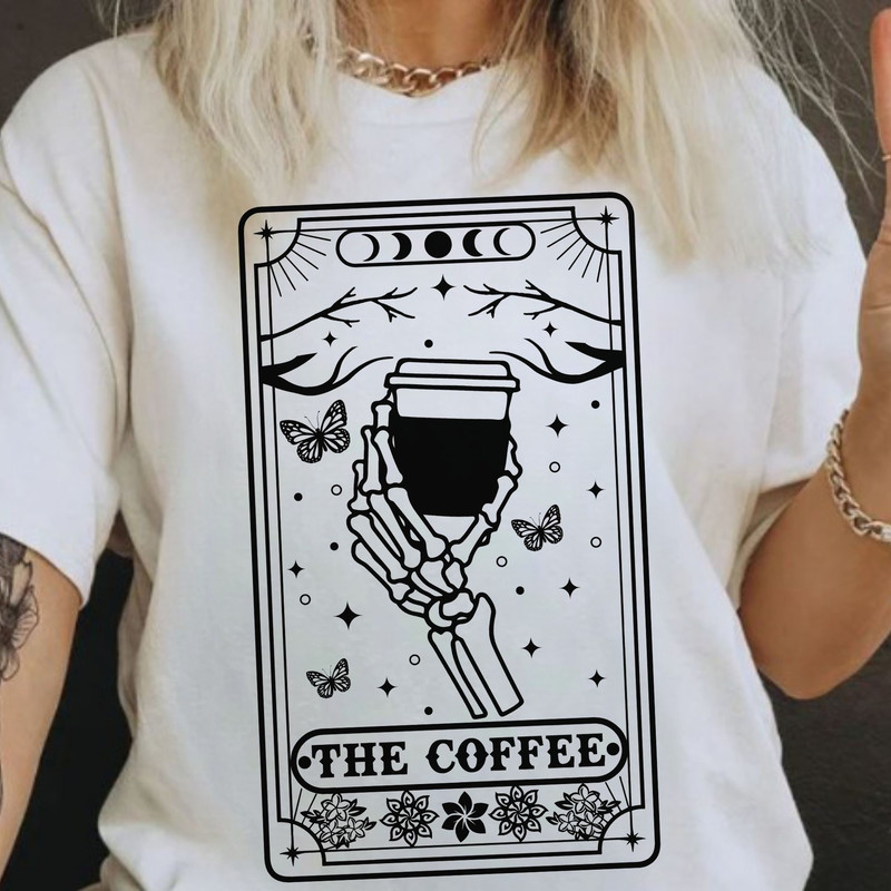 The Coffee Tarot Card SVG, Coffee tarot svg, Skull coffee svg, Coffee tarot card svg, Coffee skull svg, Coffee svg, Coffee lover svg - 3.jpg