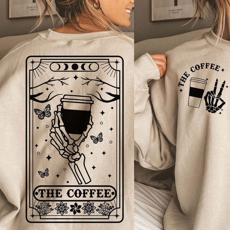 The Coffee Tarot Card SVG, Coffee tarot svg, Skull coffee svg, Coffee tarot card svg, Coffee skull svg, Coffee svg, Coffee lover svg - 5.jpg