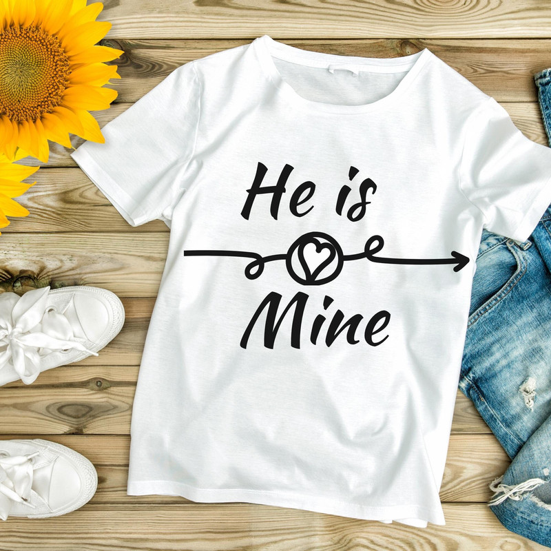 Valentine's Day Couple Svg, Couple Shirt Svg, Valentine's Day Svg, He Is Mine Svg, She Is Mine Svg Cut File for Cricut, Silhouette Cutting - 4.jpg