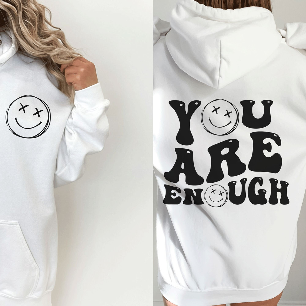 You Are Enough SVG PNG , Inspirational Svg, Positive Quote Svg, Mental Health Svg, Positive Svg, Motivational Svg, Self Love Svg - 1.jpg