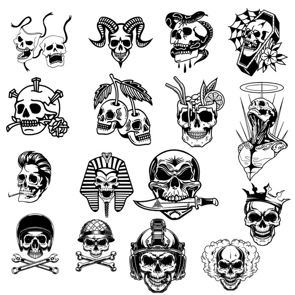 Skull svg bundle, skull png files, sugar skulls svg, Skull P - Inspire ...