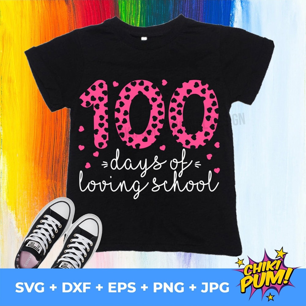 100 Days of School SVG, 100 Days of Loving School SVG, 100 Days Svg, 100th Day of School Svg, Silhouette, Cricut, Cut File - 2.jpg
