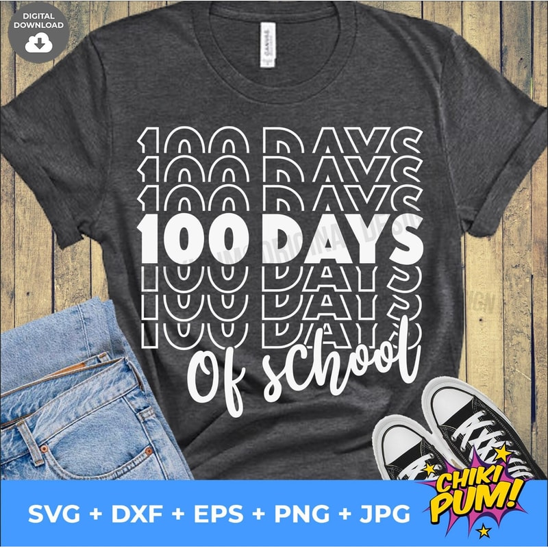 100 days of school SVG, 100 days svg, 100th day of school SVG, Digital SVG files - 1.jpg