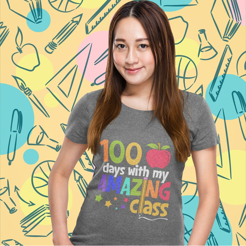 100 days with my amazing class SVG, 100 days of school SVG, 100th day of school shirt SVG - 2.jpg