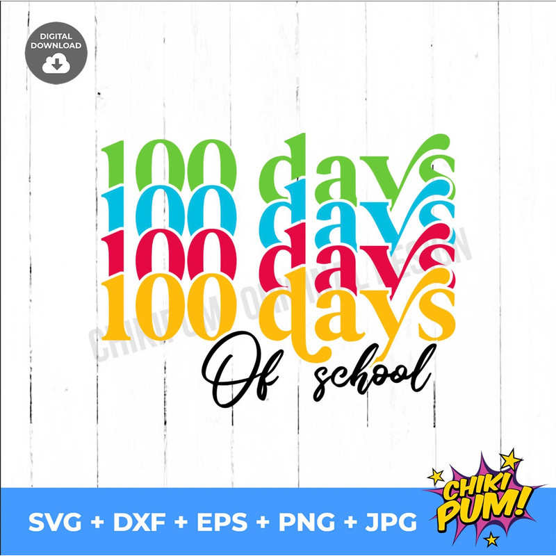 100 days of school SVG, 100 days SVG, 100 days teacher shirt cut files - 5.jpg