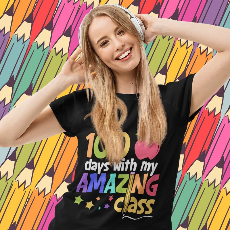 100 days with my amazing class SVG, 100 days of school SVG, 100th day of school shirt SVG - 4.jpg
