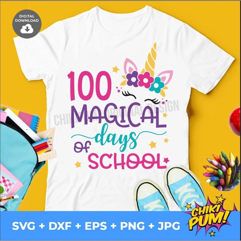 100 magical days of school SVG, 100 days of school SVG, 100 days SVG - 1.jpg