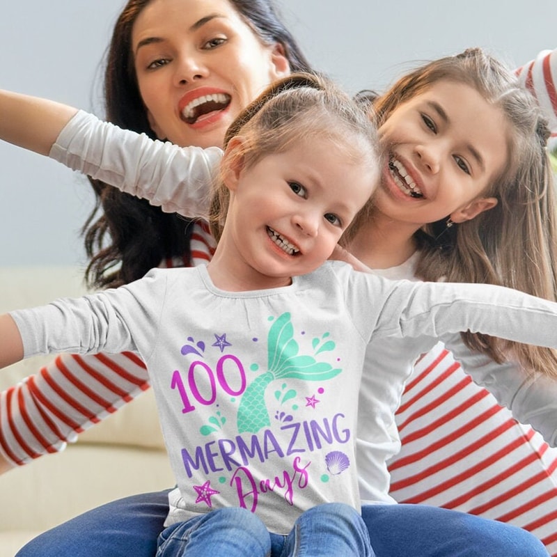 100 mermazing days SVG, 100 days of school SVG, 100 days SVG, Files for cricut and Silhouette - 2.jpg