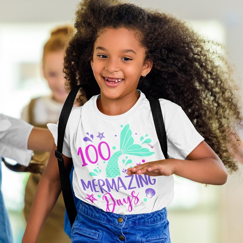 100 mermazing days SVG, 100 days of school SVG, 100 days SVG, Files for cricut and Silhouette - 3.jpg