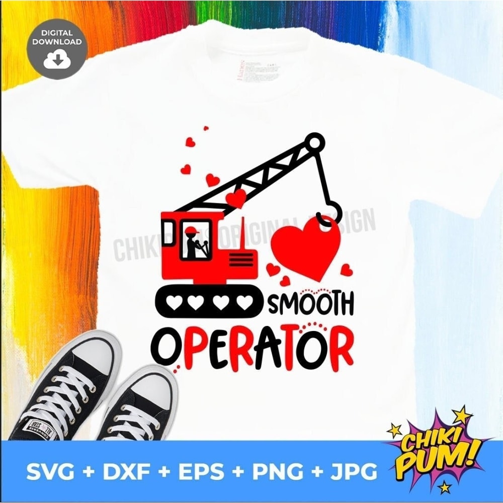 Boy Valentines SVG, Smooth operator SVG, Construction Valentines boy shirt - 1.jpg