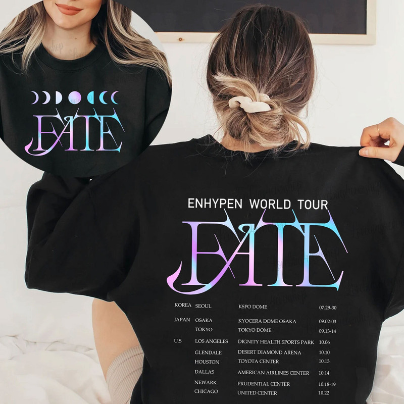 2 sides Enhypen Fate World Tour Shirt, ENHYPEN Tour 2023 Sweatshirt, Enhypen Dark Blood Shirt, Enhypen Kpop Tshirt, Enhypen Engene Shirt - 1.jpg