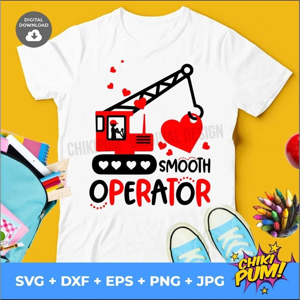 Boy Valentines SVG, Smooth operator SVG, Construction Valentines boy shirt - 6.jpg