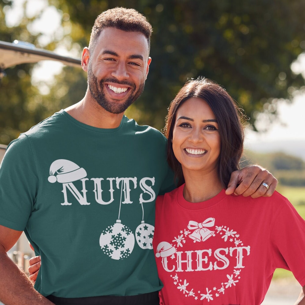 Chest Nuts SVG, Christmas Couple shirts SVG, Funny Christmas SVG, Matching shirts - 5.jpg