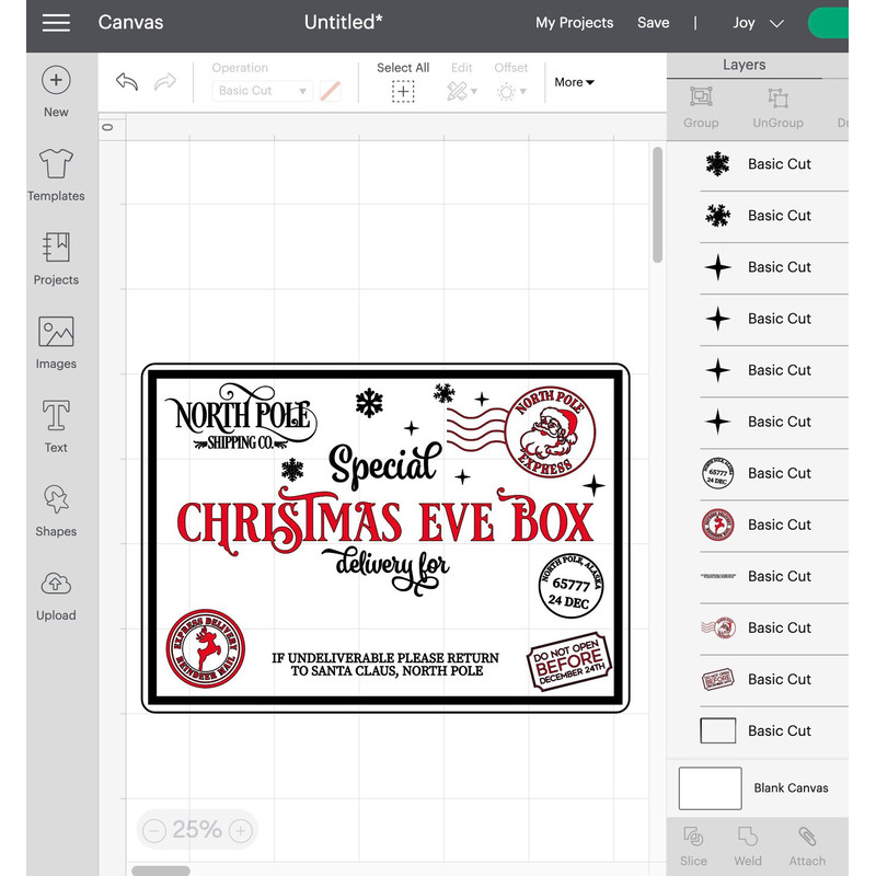 Christmas Eve Crate Svg, Png Dxf Eps Jpg, Xmas Bundle Designs, Reindeer, Snowflakes, North Pole Shipping Co, Cricut, Silhouette - 3.jpg