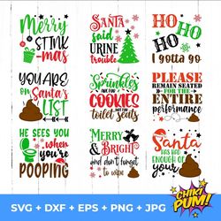 christmas toilet paper bundle svg, christmas gag gift svg, toilet paper roll svg, funny toilet paper sign svg, png eps d