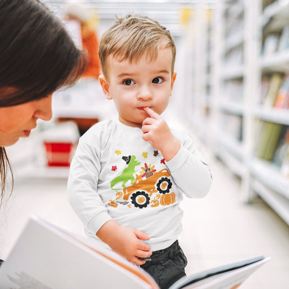 Cool Turkey and Dinosaur Monster Truck Svg, Boys Thanksgiving Svg, Turkey Truck Svg, Dinosaur truck svg, Monogram Svg, Fall Cut Files, - 2.jpg