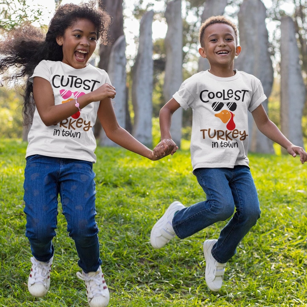 Coolest Turkey in Town SVG, Cutest turkey in town SVG, Thanksgiving Kids - 3.jpg