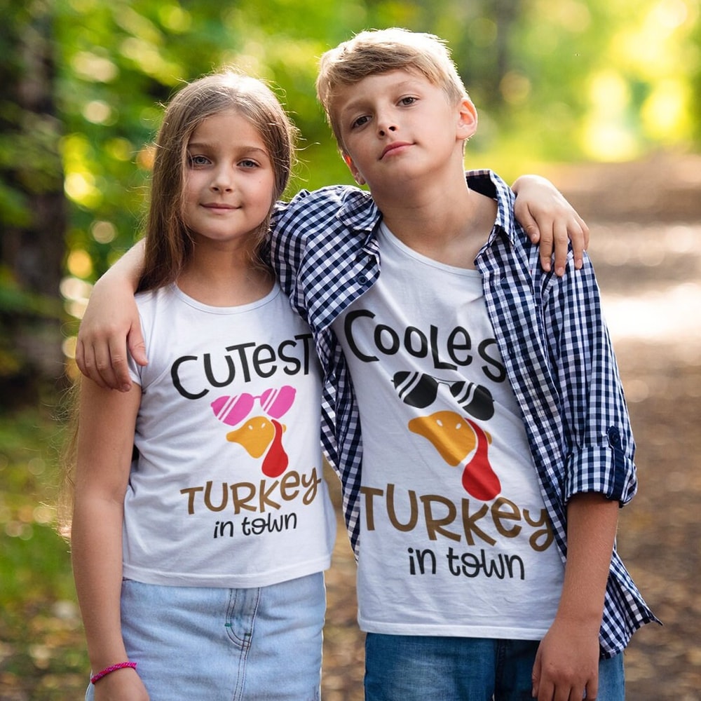 Coolest Turkey in Town SVG, Cutest turkey in town SVG, Thanksgiving Kids - 4.jpg