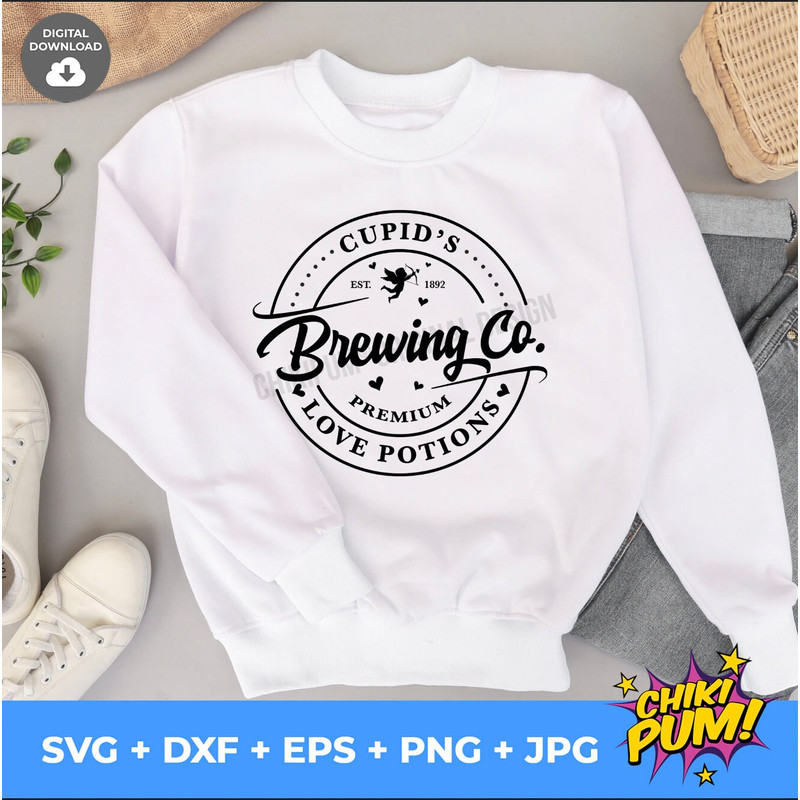 Cupid's Brewing Co SVG, Valentines Day shirt SVG, Valentine SVG, Love Potions - 3.jpg