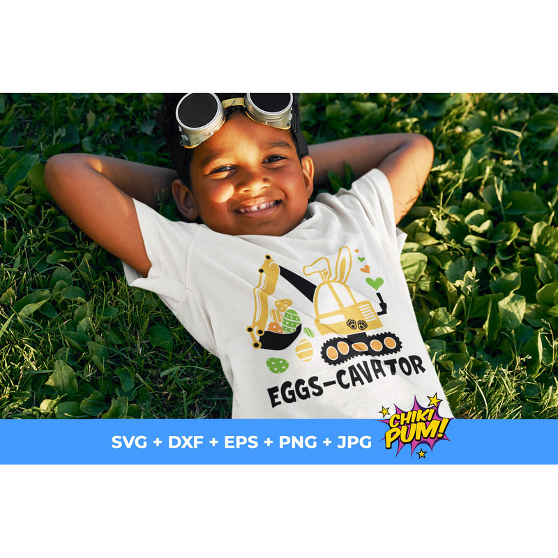 Eggs-cavator SVG, Easter boy SVG, Eggscavator SVG, Kids Easter svg, Easter boy shirt svg - 2.jpg