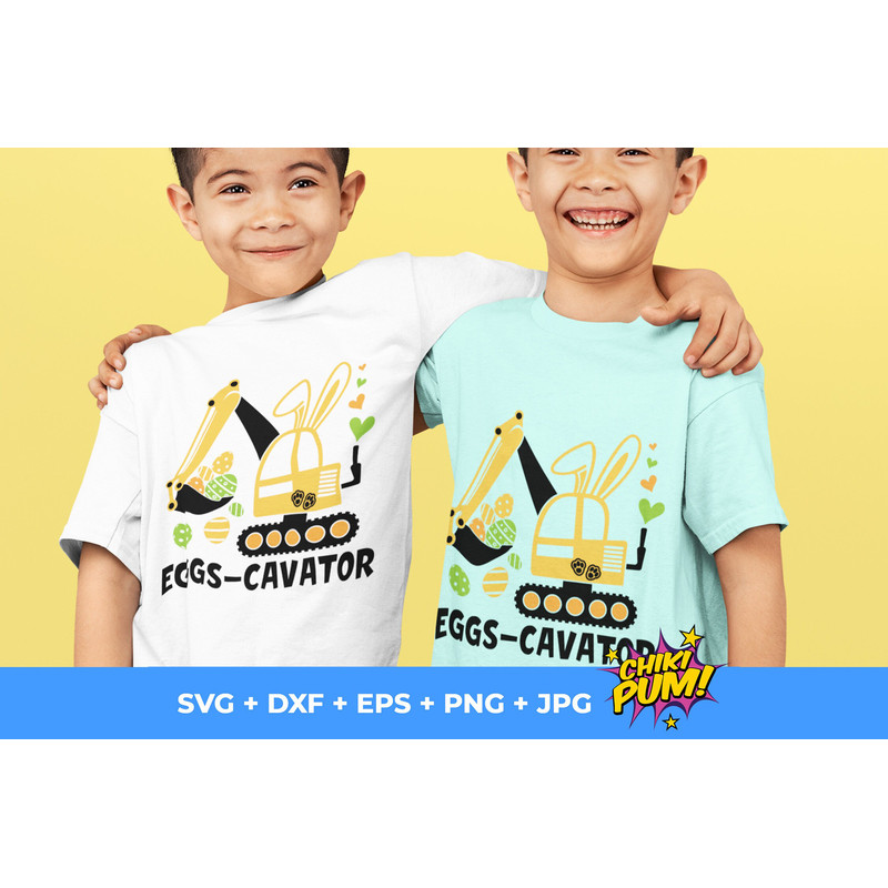 Eggs-cavator SVG, Easter boy SVG, Eggscavator SVG, Kids Easter svg, Easter boy shirt svg - 3.jpg