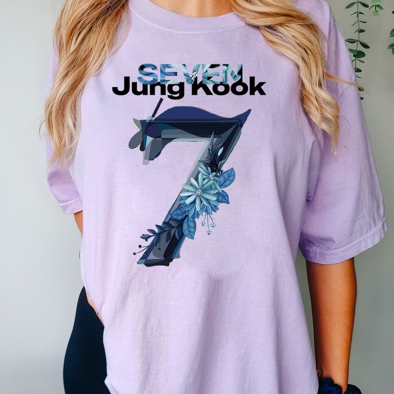 JungKook Seven Tshirt, BTS Jungkook Solo Sweatshirt, Jungkookie 7 Shirt, BTS merch, Kpop Bangtan OT7 Shirt, Gift For Army, Jungkook Bts Tee - 2.jpg