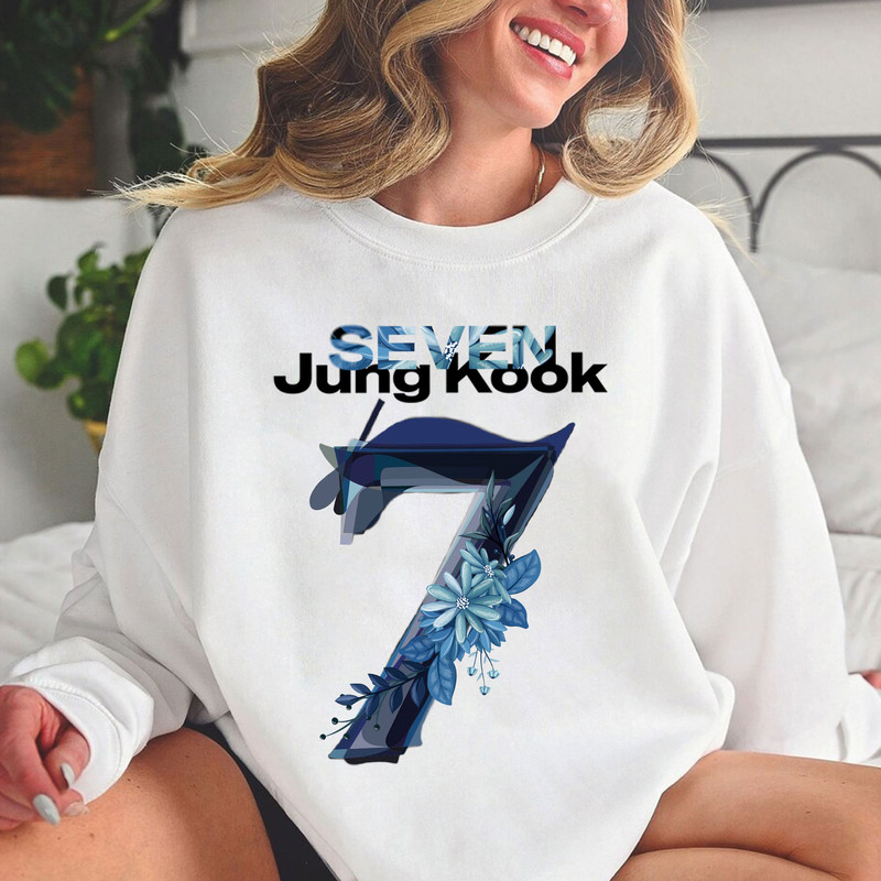 JungKook Seven Tshirt, BTS Jungkook Solo Sweatshirt, Jungkookie 7 Shirt, BTS merch, Kpop Bangtan OT7 Shirt, Gift For Army, Jungkook Bts Tee - 5.jpg