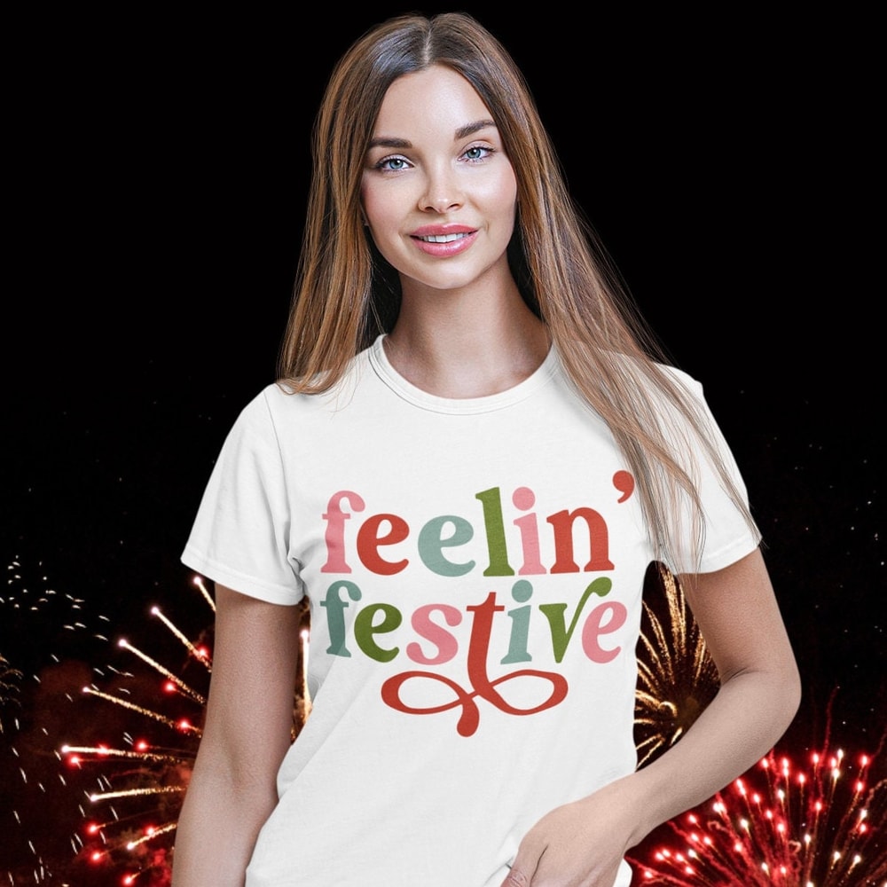 Feelin' Festive SVG PNG, Merry Christmas, Winter Sign Cut File, Feeling Festive svg, png, Svg, Sublimation, Cricut - 3.jpg