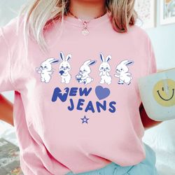 newjeans bunny shirt, kpop newjeans sweatshirt, newjeans mer
