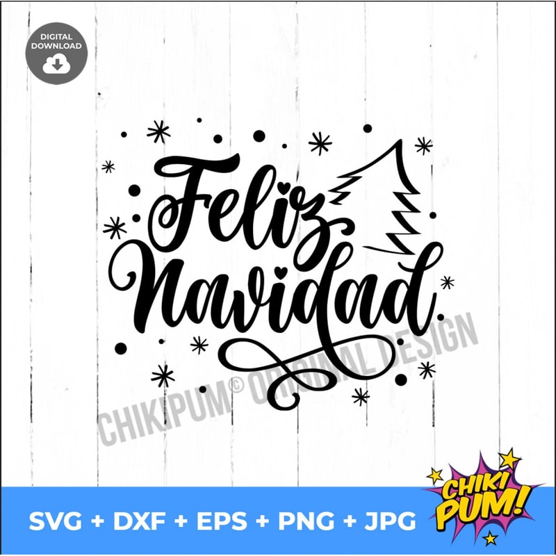 Feliz Navidad SVG, Spanish Christmas svg, Merry Christmas SVG, Feliz Navidad Saying Svg, Cricut, Silhouette Cut File - 5.jpg
