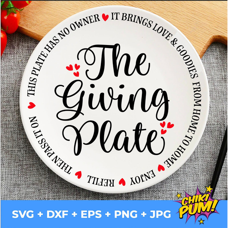 Giving Plate svg The Giving Plate svg Sharing Plate svg Cookie Plate svg Family Plate svg Farmhouse Plate svg - 1.jpg
