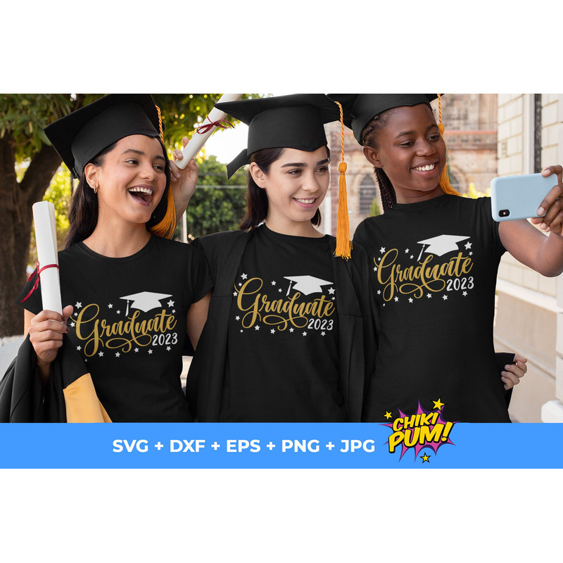 Graduate 2023 SVG, Senior Class of 2023 SVG, Graduation 2023 SVG, Graduate 2023 shirt cut files - 2.jpg