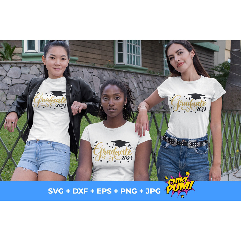 Graduate 2023 SVG, Senior Class of 2023 SVG, Graduation 2023 SVG, Graduate 2023 shirt cut files - 3.jpg