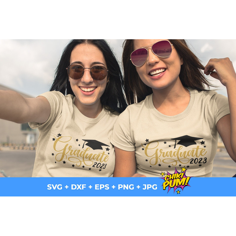 Graduate 2023 SVG, Senior Class of 2023 SVG, Graduation 2023 SVG, Graduate 2023 shirt cut files - 4.jpg