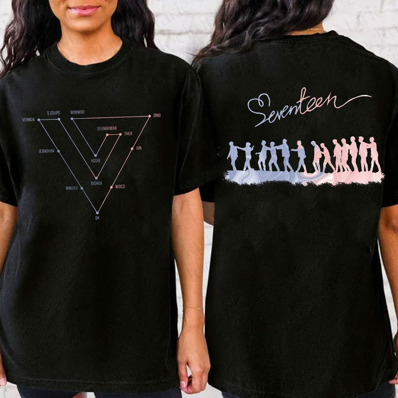 Seventeen Logo Members Shirt, Seventeen Kpop Sweatshirt, Seventeen Merch, Seventeen Carart Tee, Seventeen Mingyu,SCoups,Jeonghan,Jun,The8 - 2.jpg