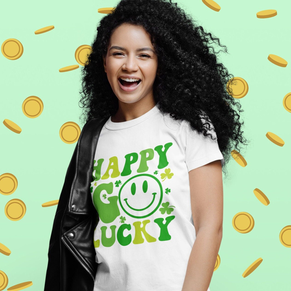 Happy Go Lucky SVG, Retro svg, St Patrick's Day SVG, Funny St Patricks Day svg, Irish svg, Shamrock svg - 4.jpg