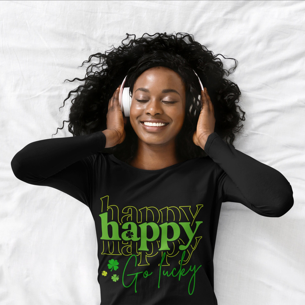 Happy Go Lucky SVG, Retro svg, St Patrick's Day SVG, Funny St Patricks Day svg, Irish svg, Shamrock svg, Lucky shirt svg cut file - 3.jpg