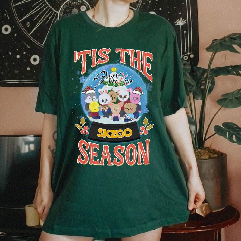 SKZOO Tis The Season Shirt, Stray Kids Skzoo Christmas Sweatshirt, Christmas In July Shirt, Kpop Stray Kids Xmas Shirt, Stay Gifts, Skz tee - 2.jpg