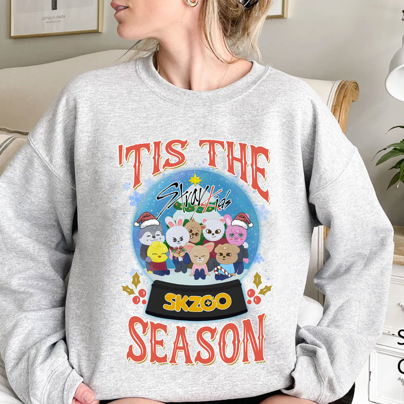 SKZOO Tis The Season Shirt, Stray Kids Skzoo Christmas Sweatshirt, Christmas In July Shirt, Kpop Stray Kids Xmas Shirt, Stay Gifts, Skz tee - 5.jpg