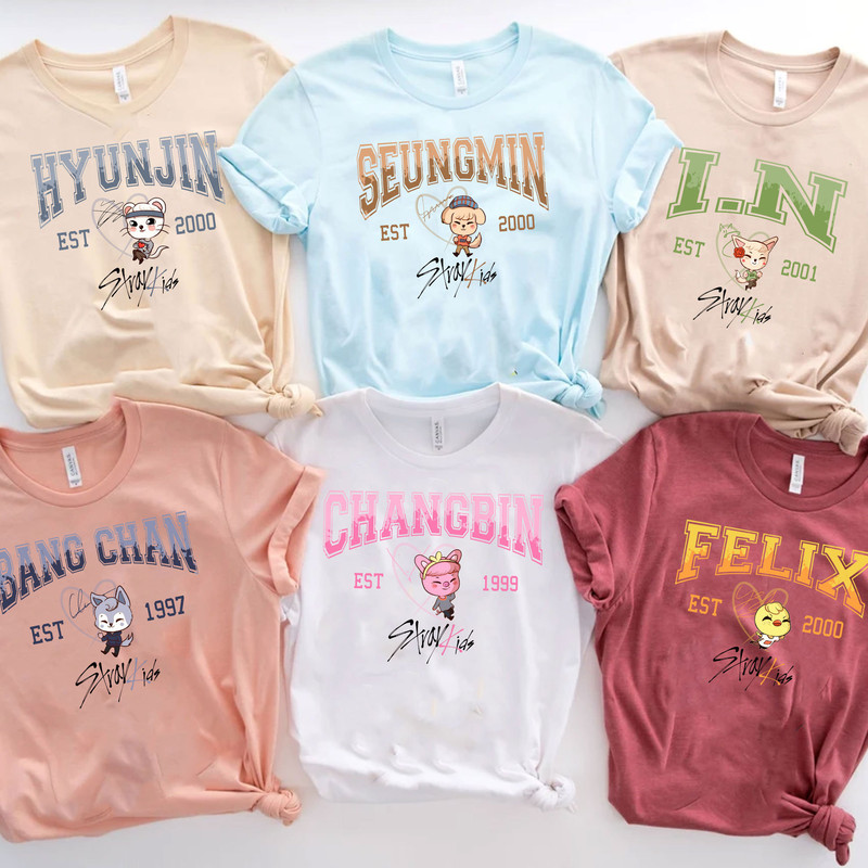 Stray Kids Members shirt, Stray Kids SKZOO Sweatshirt, Stray Kids Signatures, Stay Gifts, Stray Kids Merch, Kpop shirt, SKZ bang chan,felix - 3.jpg