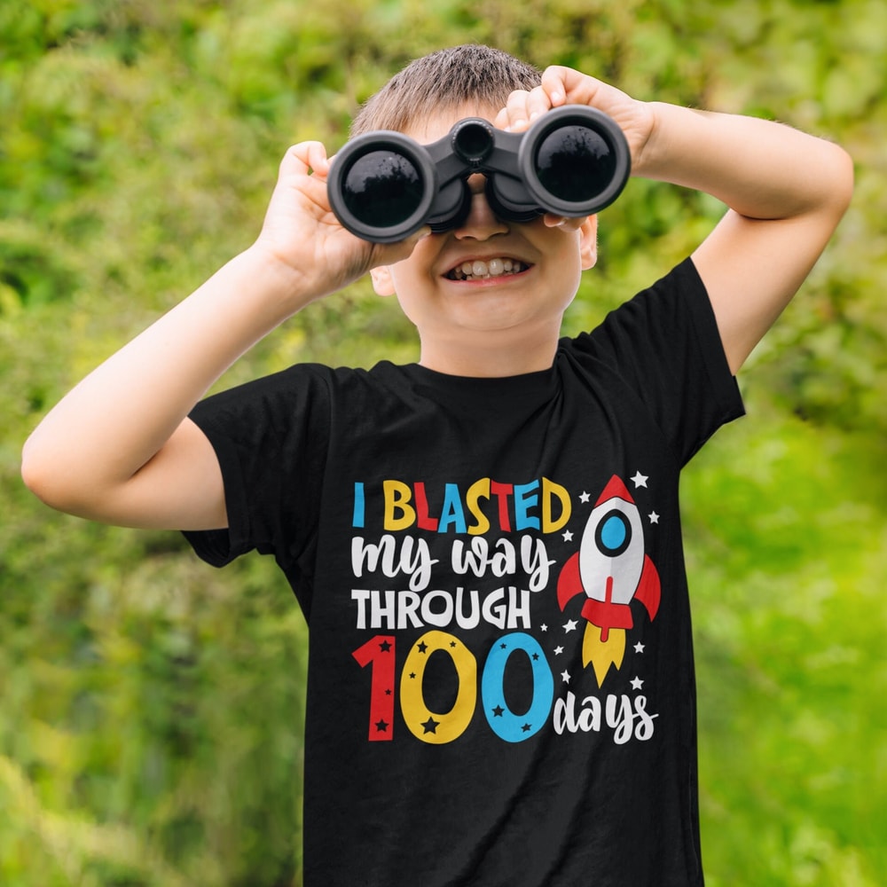 I Blasted My Way Through 100 Days SVG, 100th Day of School SVG, Boy School Shirt, dxf eps png jpg Silhouette Cricut - 2.jpg