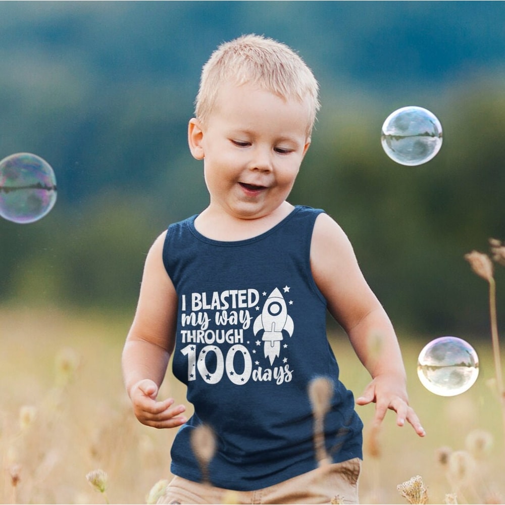 I Blasted My Way Through 100 Days SVG, 100th Day of School SVG, Boy School Shirt, dxf eps png jpg Silhouette Cricut - 2.jpg