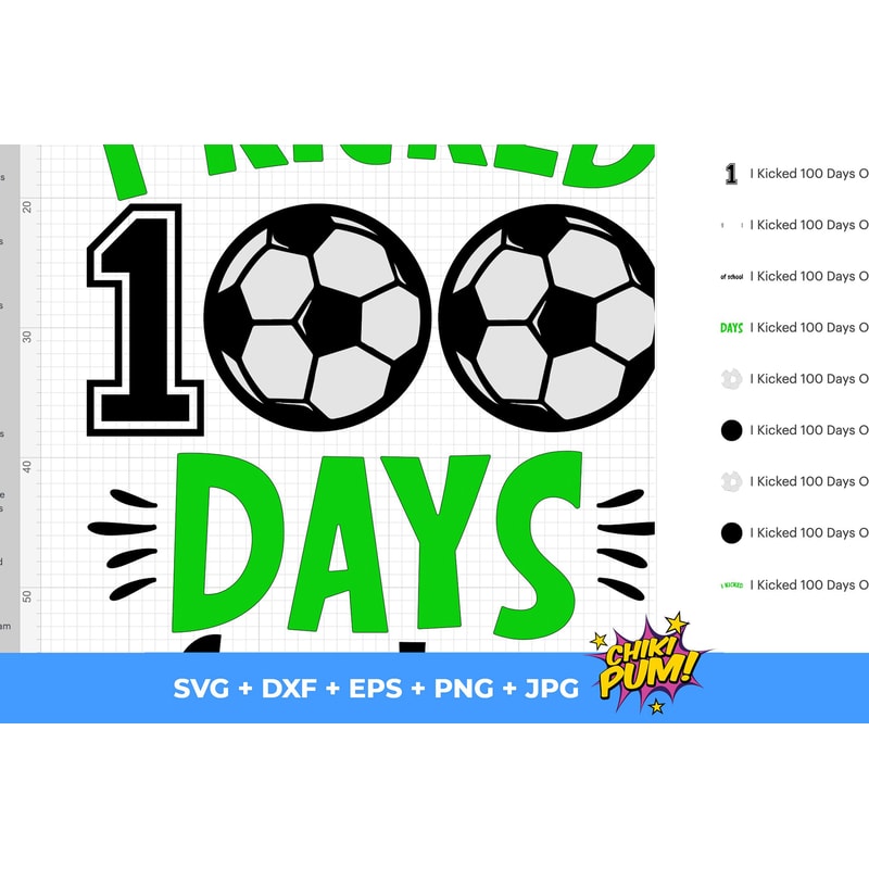 I Kicked 100 days of school SVG, 100 days of school SVG, 100 days boy shirt design, Soccer svg png - 5.jpg