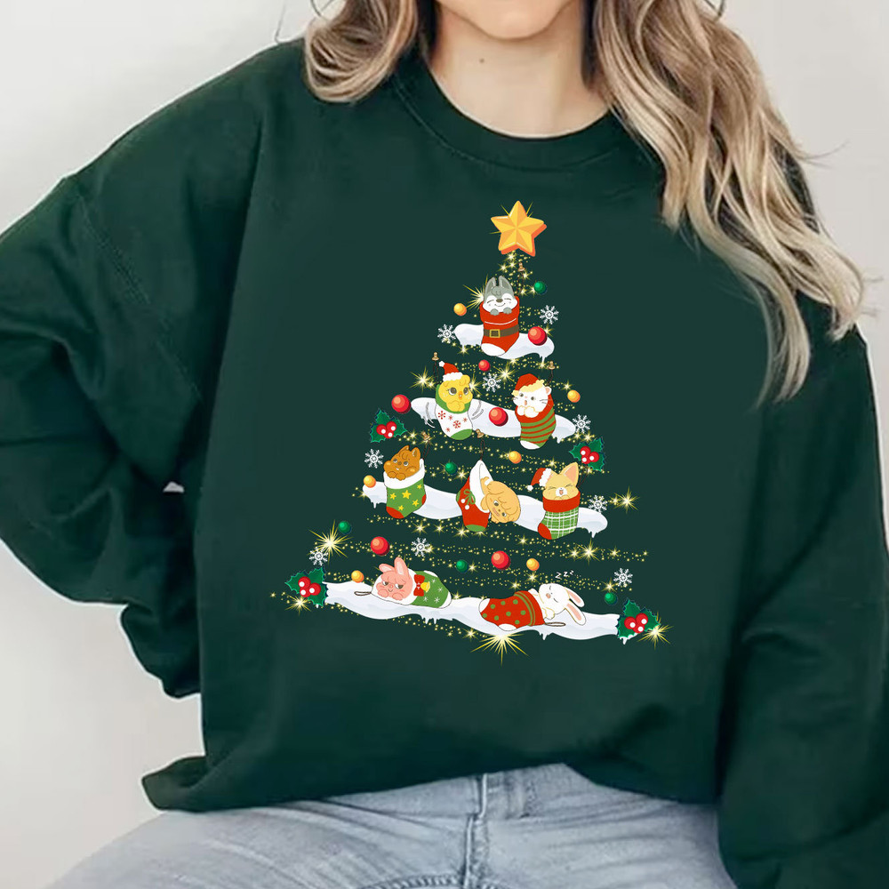 Stray Kids SKZOO Christmas Tree Shirt, Christmas In July Shirt, Kpop Stray Kids Sweatshirt, Stay Gifts, Stray Kids Merch, Skz Xmas Tshirt - 2.jpg